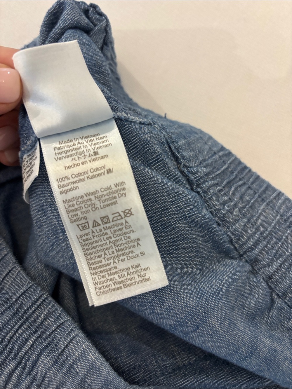 J. Crew Women’s High-Waist Drawstring 3”Cotton Shorts - Denim Blue. Small - Picture 5 of 7